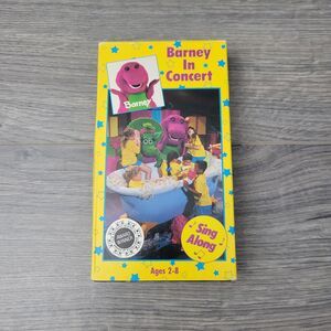 Vintage 1990 The Lyons Group Barney in Concert VHS Tested Yellow